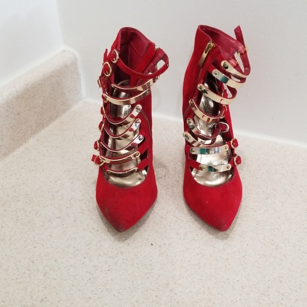 Annie Michelle women's red heels